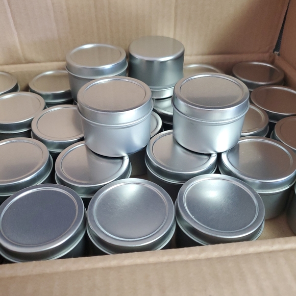 2oz Blank empty slip top rust proof metal tin cont - Picture 2 of 3
